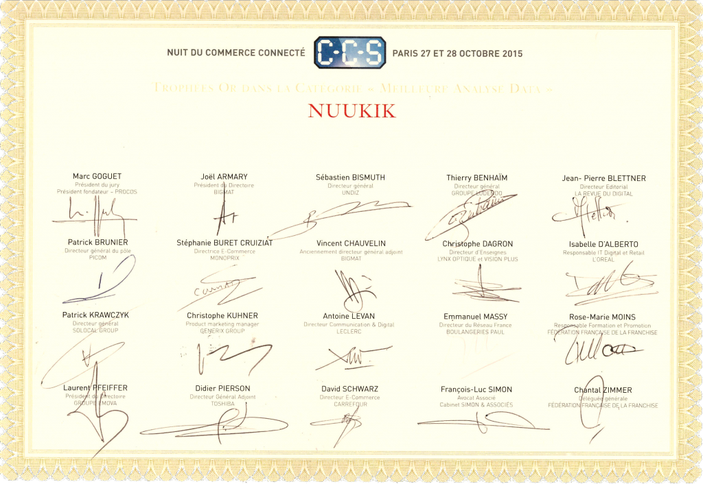 Nuukik remporte le trophée Or de la Meilleure Analyse Data